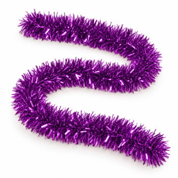 Ghirlandă din beteală 6cm violet metalizat, 2 m – imagine de produs în studio