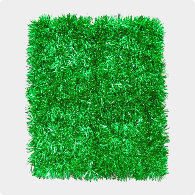 Material decorativ pentru covor de tinsel verde