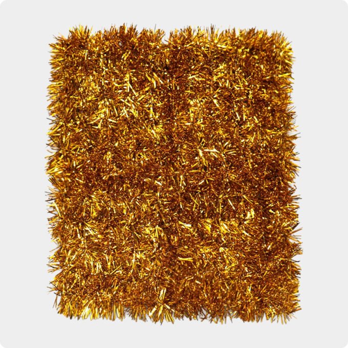 Material decorativ pentru covor din fir de plastic galben