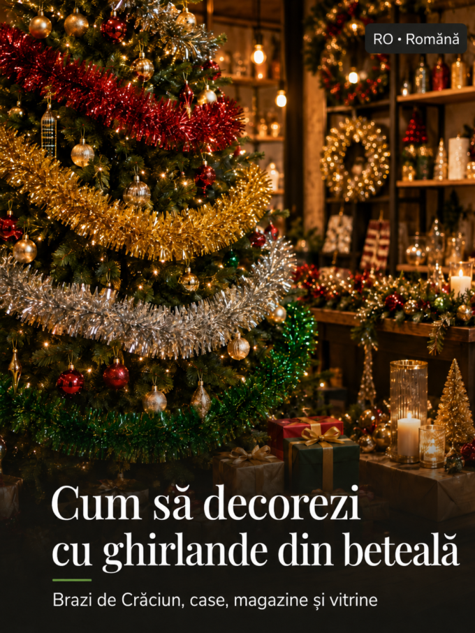 Cum să decorezi cu coroane de coroane de aur: pomi de Crăciun, case, magazine și exponate