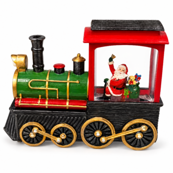 A-327 decorațiune de Crăciun în formă de tren pe fundal alb de studio