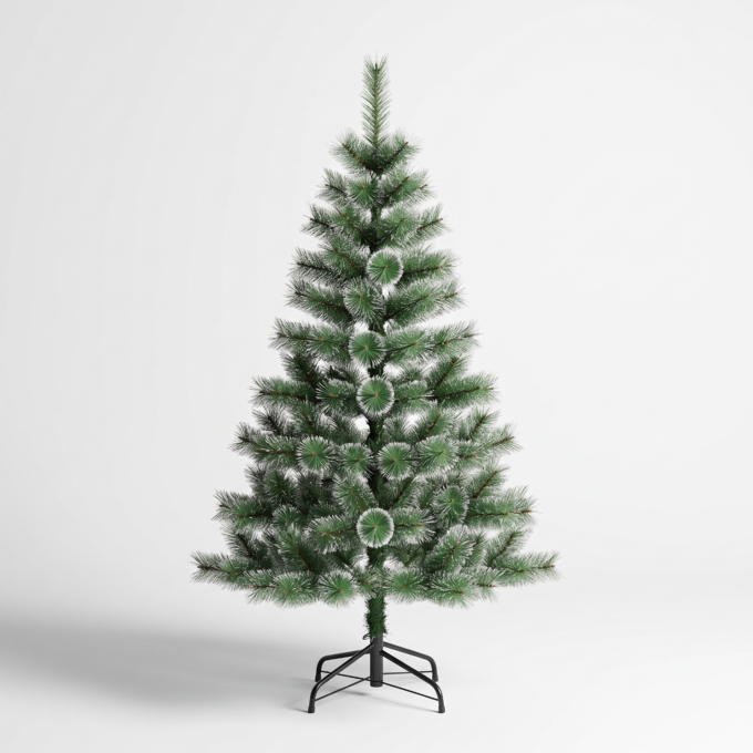 120 cm white-tipped artificial Christmas tree - studio product view