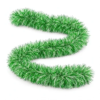 Ghirlandă de beteală 9cm Emerald Snowfall, 2 m – imagine de produs realizată în studio